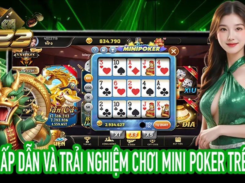Game bài ZBET với hình ảnh bàn poker và các quân bài