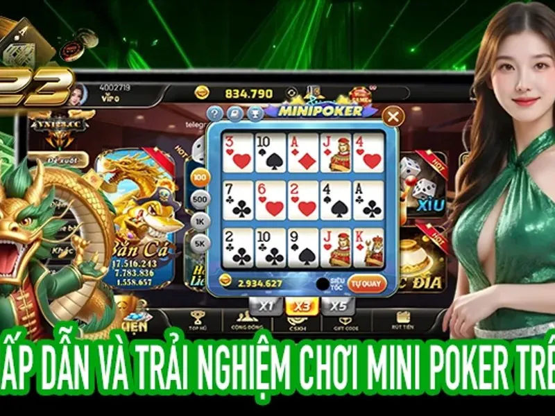Game bài ZBET với hình ảnh bàn poker và các quân bài