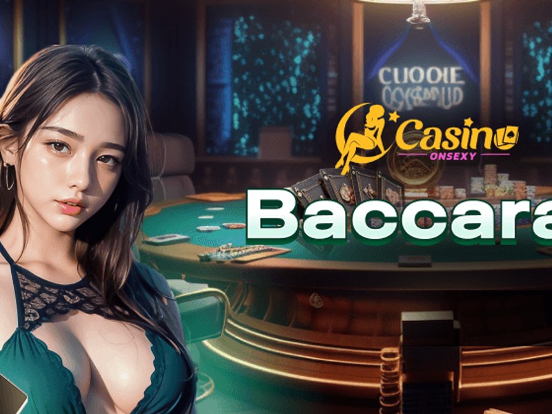 Hình ảnh bàn Baccarat trực tiếp tại ZBET với các lá bài và chip cược